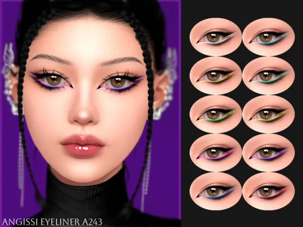 Mix Eyeliner A243 by ANGISSI - The Sims 4 Custom Content