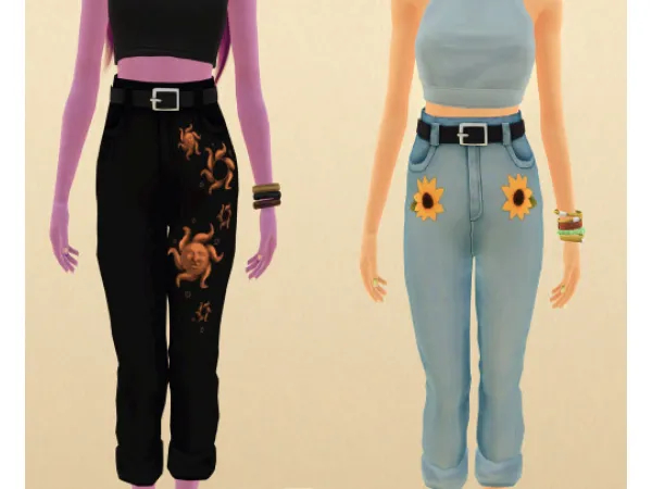 Sims 3 Alpha Female Denim Pants CC: Chloe Jeans | ClumsyAlien for Sims 3 by starshiphelix