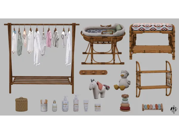 Cowbuild Rattan Nursery by martassimsbookcc - The Sims 3 Custom Content