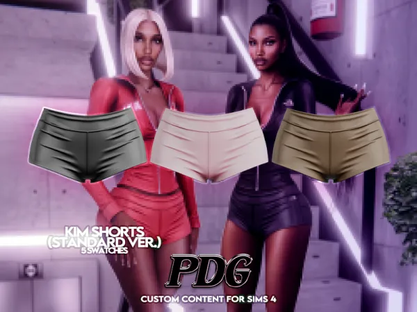 Alpha PDG Kim Shorts Standard Version - The Sims 4 Custom Content