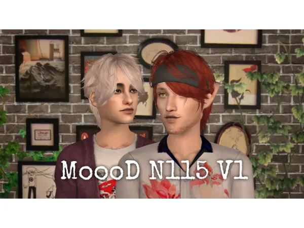 Sims 2 Alpha Kids Male Hairstyles CC: MoooD N115 V1 Retextured