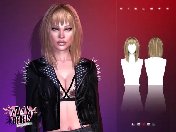 Alpha LEXEL Kislota (adult hairstyle) - The Sims 4 Custom Content