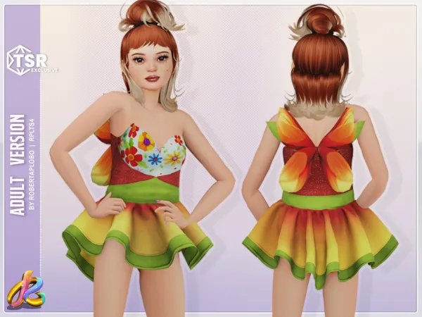 Maxis Match Dress 313 Adult by RobertaPLobo - The Sims 4 Custom Content