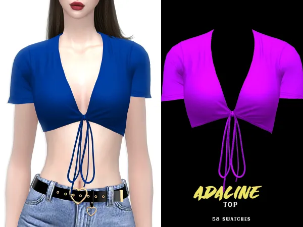 Alpha Adaline Top - The Sims 4 Custom Content