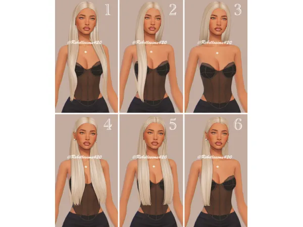 Maxis Match Straight Hair Maxis Match Edition Part 6 by rebellesims420 - The Sims 4 Custom Content