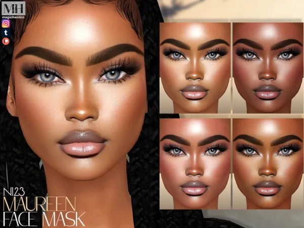 Alpha Maureen Face Mask N123 - The Sims 4 Custom Content