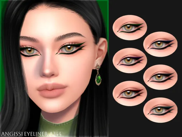 Mix Eyeliner A244 by ANGISSI - The Sims 4 Custom Content