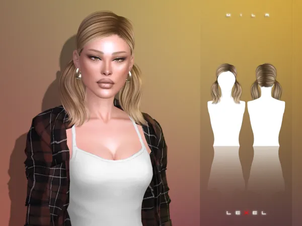 Alpha LEXEL Mila (adult hairstyle) by lexel - The Sims 4 Custom Content