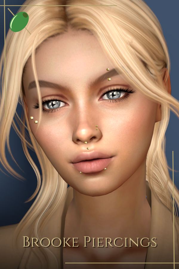 Mix Brooke Piercings by pitted0live - The Sims 4 Custom Content