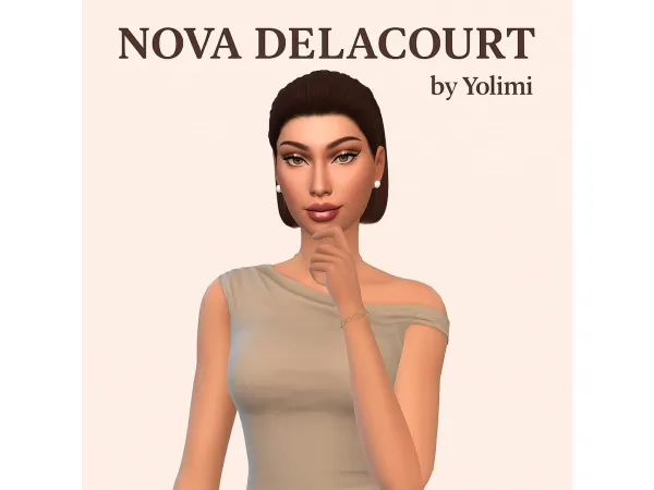Maxis Match Meet Nova Delacourt u2013 Latte Luxe Sim by yolimi - The Sims 4 Custom Content