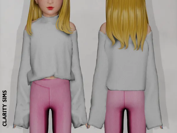 Alpha Miyua Shirt Child - The Sims 4 Custom Content