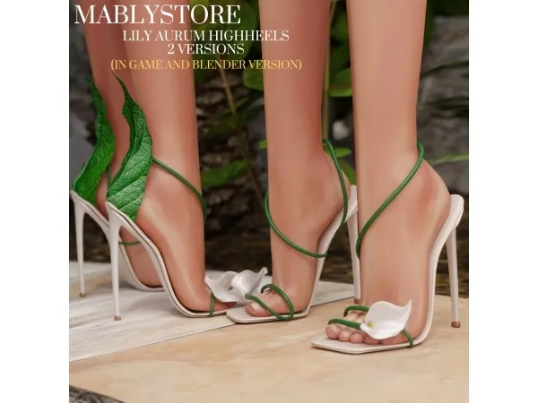 Alpha LILY AURUM HIGHHEELS SET by mably - The Sims 4 Custom Content