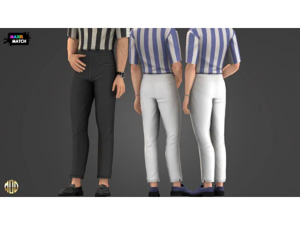 Maxis Match Aiden Set Pants by Modco Studios - The Sims 4 Custom Content