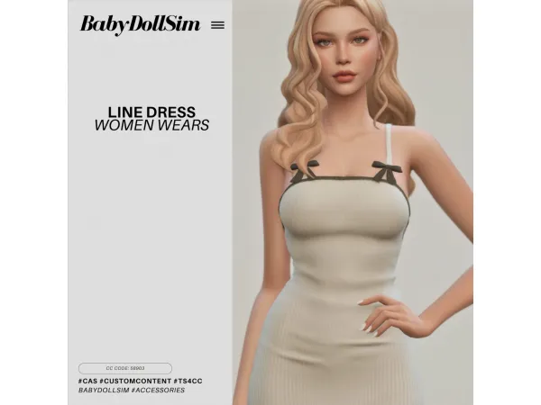 Mix WOMENWEARS LINE DRESS by XXXBABYDOLL - The Sims 4 Custom Content