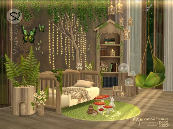 Alpha Magic Meadows Toddler Nursery - The Sims 4 Custom Content