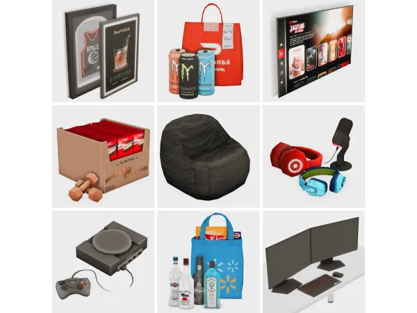 Maxis Match man cave must haves sims 4 finds by boujeesimss - The Sims 4 Custom Content