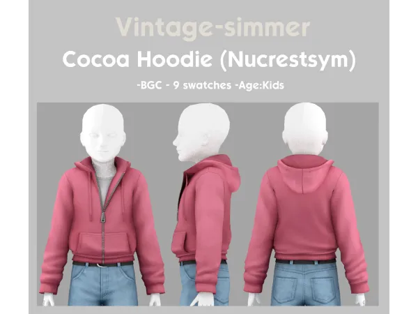 Maxis Match Maxis match hoodie for kids simmer by vintage - The Sims 4 Custom Content