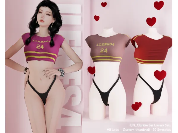 Alpha ILN Claritte Set - The Sims 4 Custom Content