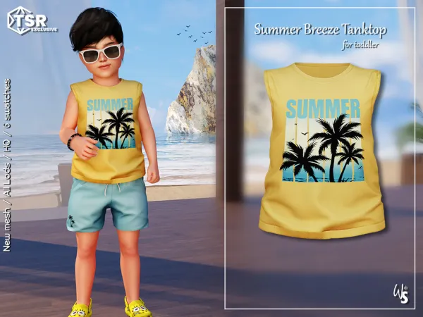 Alpha Summer Breeze Tanktop (toddler) - The Sims 4 Custom Content