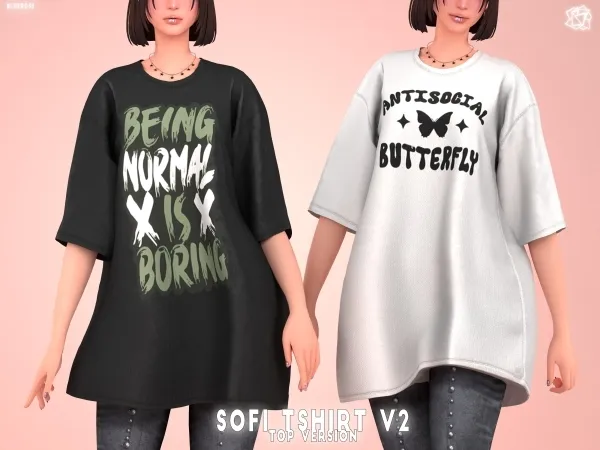 Mix Sofi T shirt Top Version2 bluerosesims - The Sims 4 Custom Content