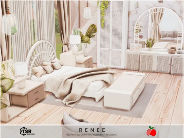 Mix Renee bedroom 2 - The Sims 4 Custom Content