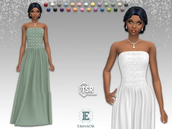 Mix erinaok womens gown 071025 - The Sims 4 Custom Content