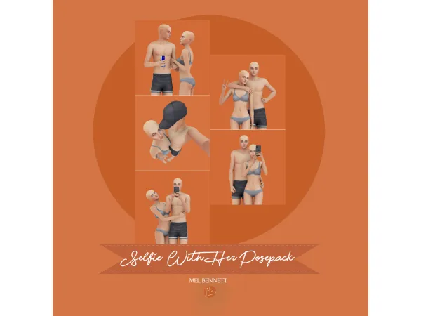 Mix Selfie With Her Posepack - The Sims 4 Custom Content