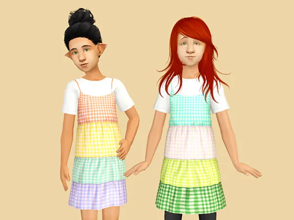 Sims 2 Maxis Match Kids Female Clothes CC: 4t2 Meltedpenguin Jaidyn Dress by deedee