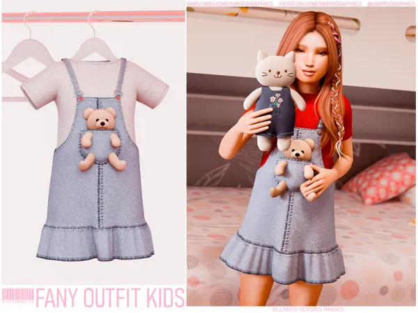 Alpha Fany Outfit (Kids) - The Sims 4 Custom Content