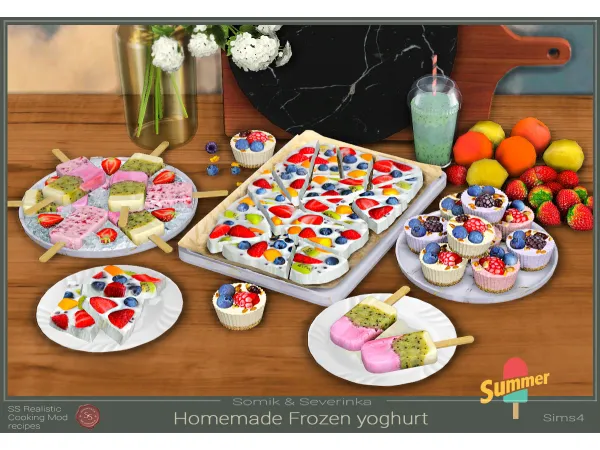 Alpha Homemade frozen yogurt by Somik_Severinka - The Sims 4 Custom Content