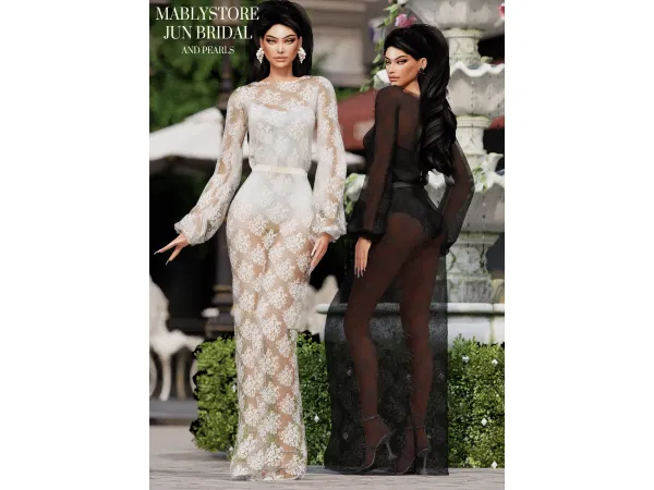 Alpha JUN BRIDAL by Mably - The Sims 4 Custom Content