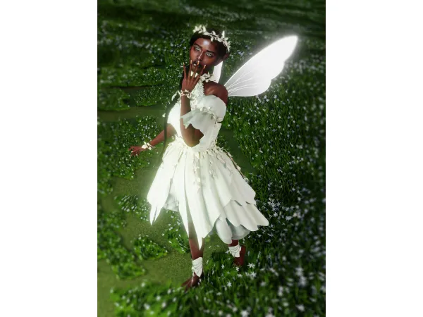 Alpha Shining Nikki Green Rose by simsonico - The Sims 4 Custom Content