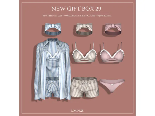 Alpha [RIMINGS] NEW GIFT BOX 29 - The Sims 4 Custom Content
