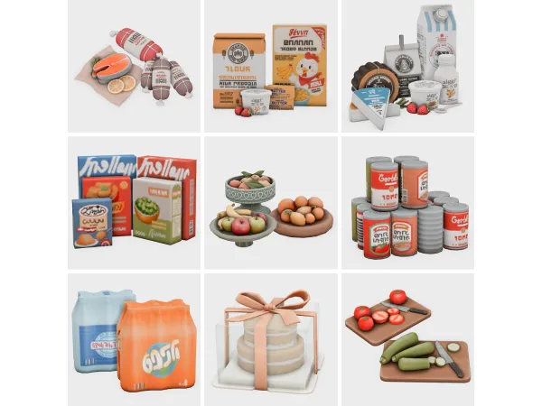Maxis Match random simlish food clutter sims 4 finds by boujeesimss - The Sims 4 Custom Content