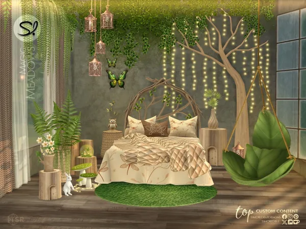 Alpha Magic Meadows Teens Bedroom - The Sims 4 Custom Content