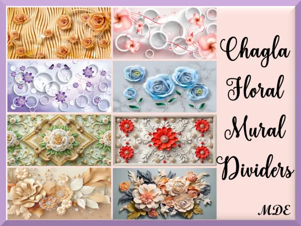 Alpha Chagla Floral Mural Dividers by MDEMDE - The Sims 4 Custom Content