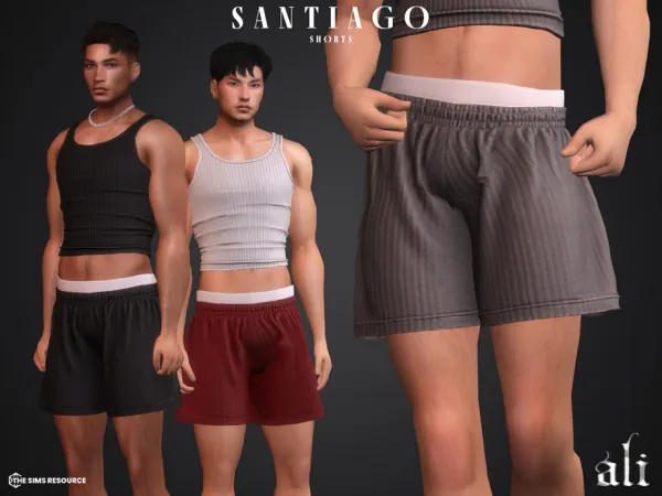 Mix SANTIAGO shorts by SANTIAGO shorts - The Sims 4 Custom Content