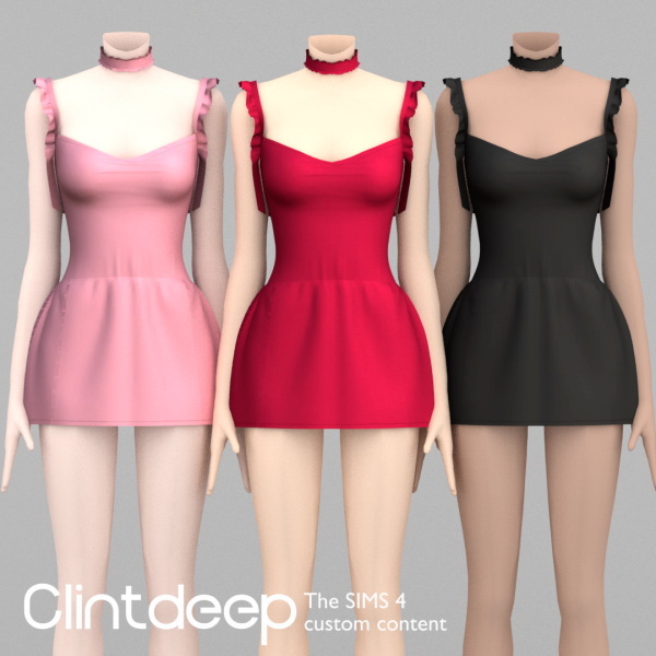 Maxis Match Clintdeep Reyya Mini Dress by simsfinds - The Sims 4 Custom Content