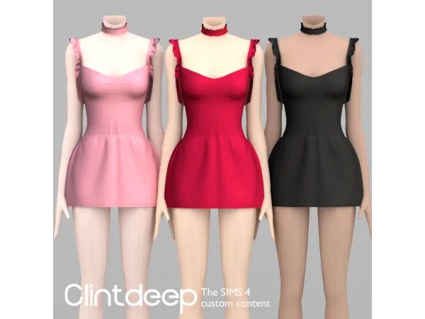 Maxis Match Clintdeep Reyya Mini Dress - The Sims 4 Custom Content