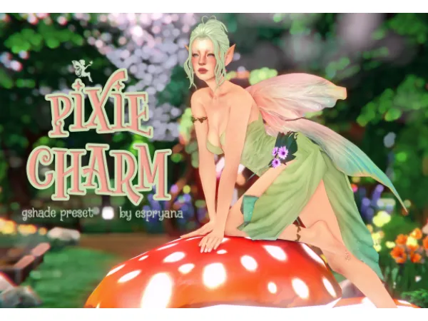Mix Gshade Pixie charm by espryana - The Sims 4 Custom Content