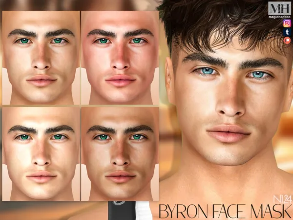 Alpha Byron Face Mask N124 - The Sims 4 Custom Content