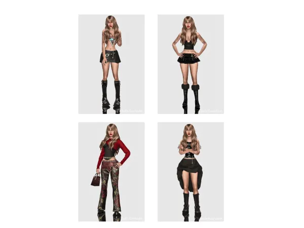 Maxis Match Rockstar Lookbook by babybeesims - The Sims 4 Custom Content