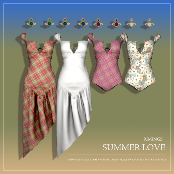 Alpha [RIMINGS] SUMMER LOVE by simsfinds - The Sims 4 Custom Content