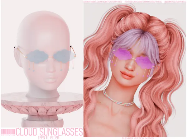 Alpha Cloud Sunglasses - The Sims 4 Custom Content