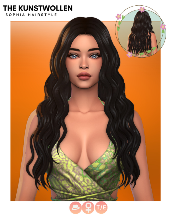 Maxis Match Sophia hairstyle by simsfinds - The Sims 4 Custom Content