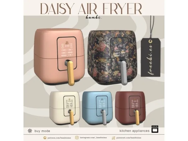 Alpha daisy air fryer - The Sims 4 Custom Content