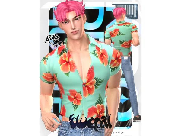 Alpha SAJA BOYS ABBY shirt by xbluepillx - The Sims 4 Custom Content