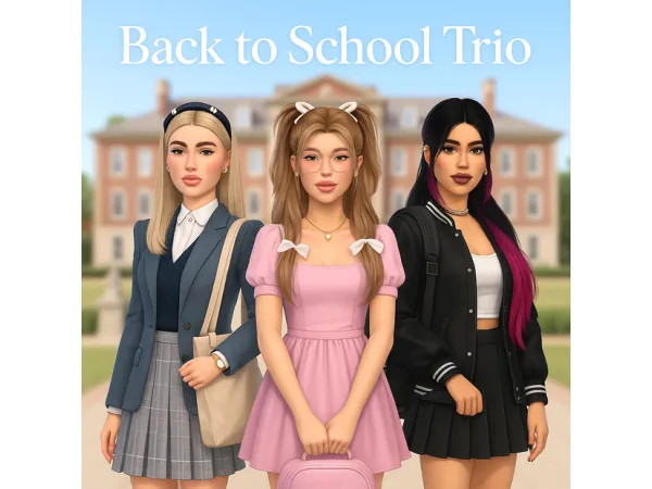 Maxis Match Back to School Trio u2013 Exclusive Pack by yolimi - The Sims 4 Custom Content