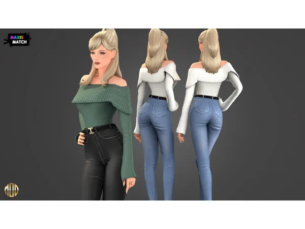 Maxis Match Orla Top by Modco Studios - The Sims 4 Custom Content