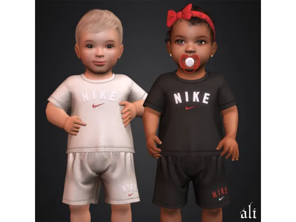 Alpha NIKE set (infant) by ali_s4cc - The Sims 4 Custom Content